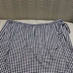 Rainbow Black and White Checkered Mini Skirt